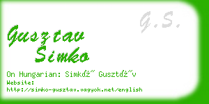 gusztav simko business card