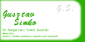 gusztav simko business card
